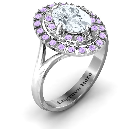 Margaret Double Halo Ring - Name My Jewelry &trade;