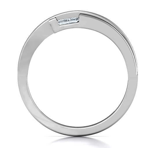 Sterling Silver Double Baguette Bypass Ring with Garnet (Simulated) Stones  - Name My Jewelry &trade;