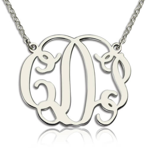 personalized Taylor Swift Monogram Necklace Sterling Silver - Name My Jewelry &trade;