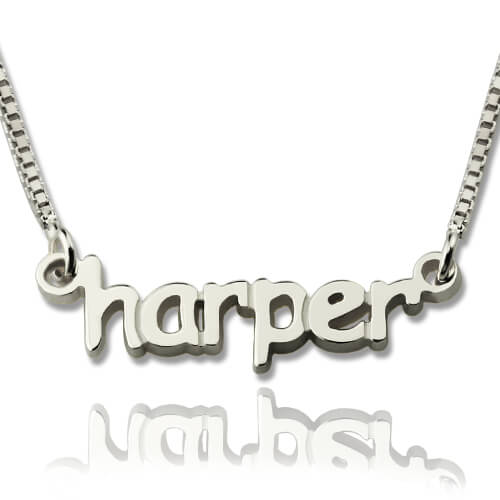 personalized Mini Name Letter Necklace Sterling Silver - Name My Jewelry &trade;