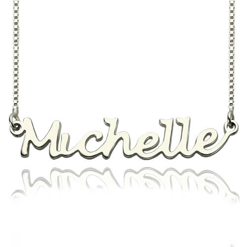 Handwriting Name Necklace Sterling Silver - Name My Jewelry &trade;
