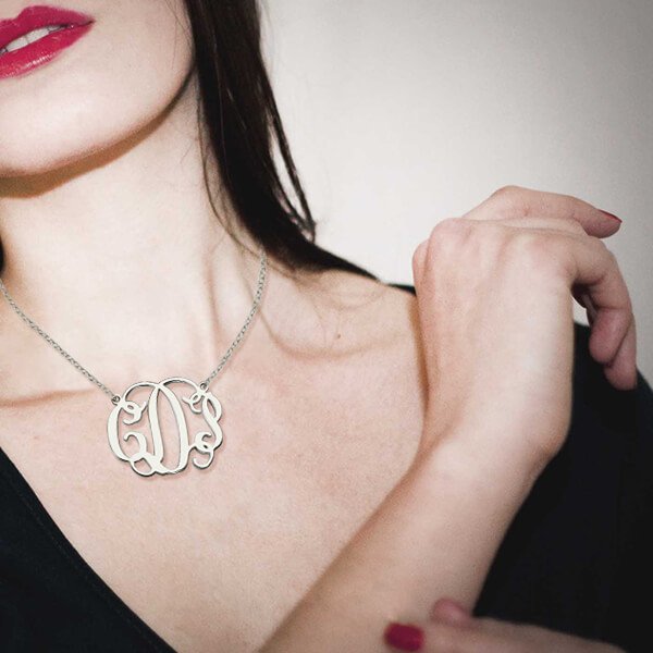 personalized Taylor Swift Monogram Necklace Sterling Silver - Name My Jewelry &trade;