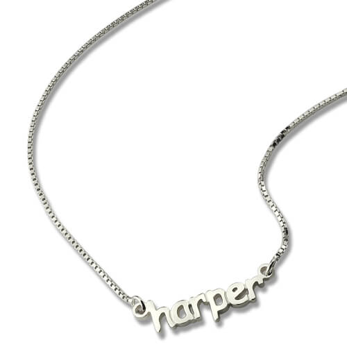personalized Mini Name Letter Necklace Sterling Silver - Name My Jewelry &trade;