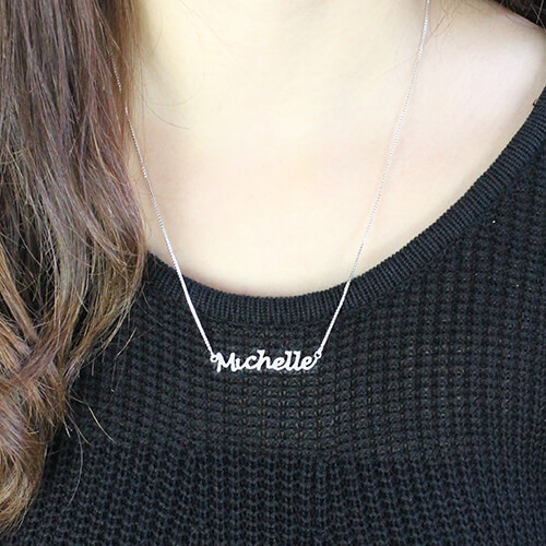 Handwriting Name Necklace Sterling Silver - Name My Jewelry &trade;