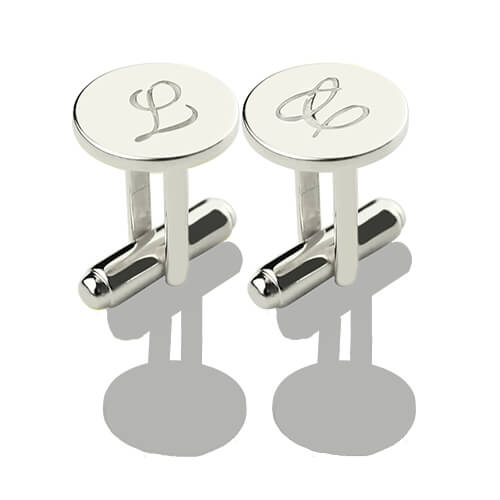 Cool Initial Cuff links Sterling Silver - Name My Jewelry &trade;