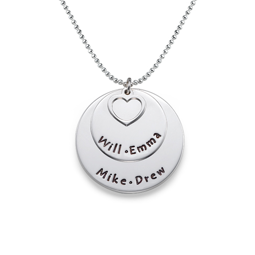 Family Necklace in Sterling Silver - Name My Jewelry &trade;