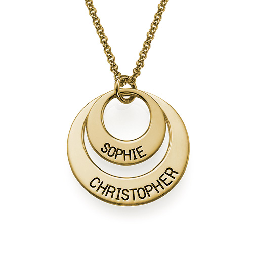 Jewelry for Mums - Disc Necklace in Gold Plating - Name My Jewelry &trade;