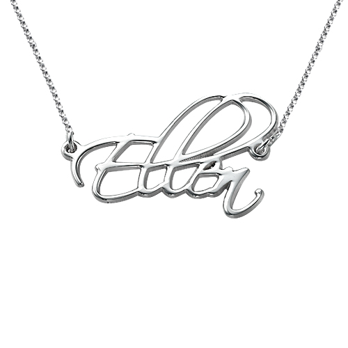 personalized Silver Script Necklace - Name My Jewelry &trade;