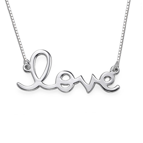Love Necklace in Sterling Silver - Name My Jewelry &trade;