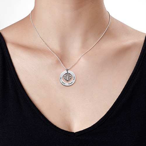 Gifts for Mum - Heart Family Tree Necklace - Name My Jewelry &trade;