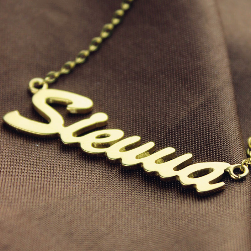 18ct Gold Plated Sienna Style Name Necklace - Name My Jewelry &trade;