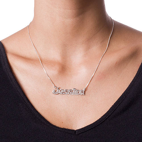Comic Style Silver Name Necklace - Name My Jewelry &trade;