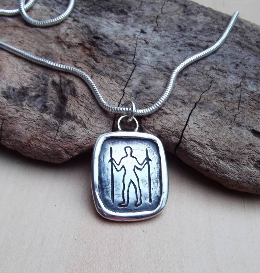 Long Man Silver Pendant - Name My Jewelry &trade;