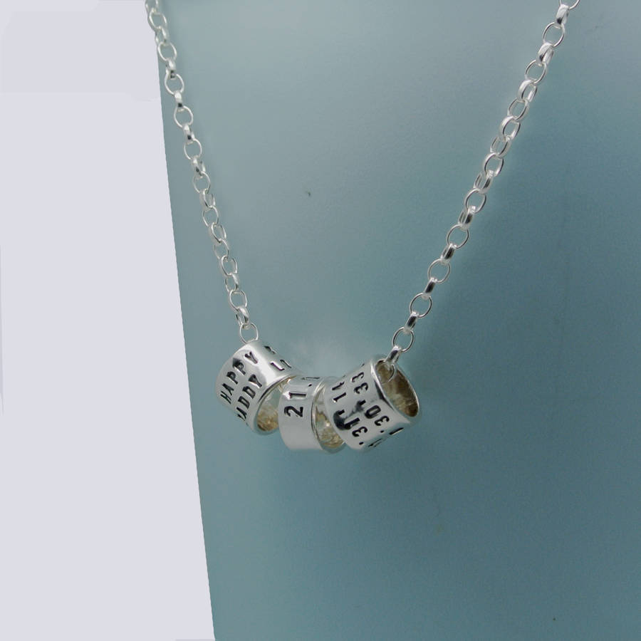 personalized Mens Silver Storyteller Necklace - Name My Jewelry &trade;