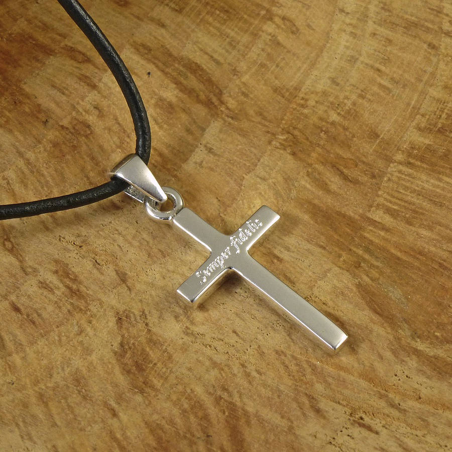 personalized Silver Cross Necklace - Name My Jewelry &trade;