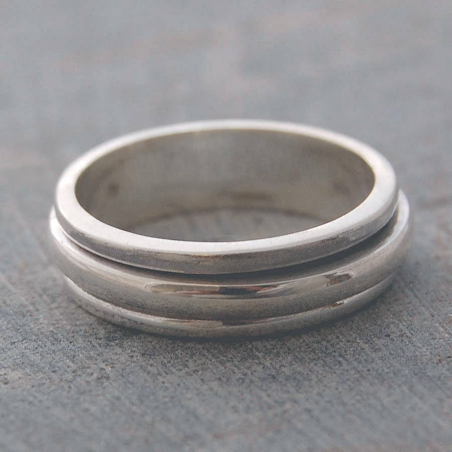 Sterling Silver Spin Ring - Name My Jewelry &trade;